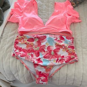 XL Sporlike 2 Piece Swimsuit Coral Never Worn